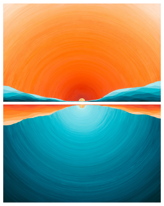 "Fission & Fission" Diptych SET (Printed on 2 separate panels) - prints