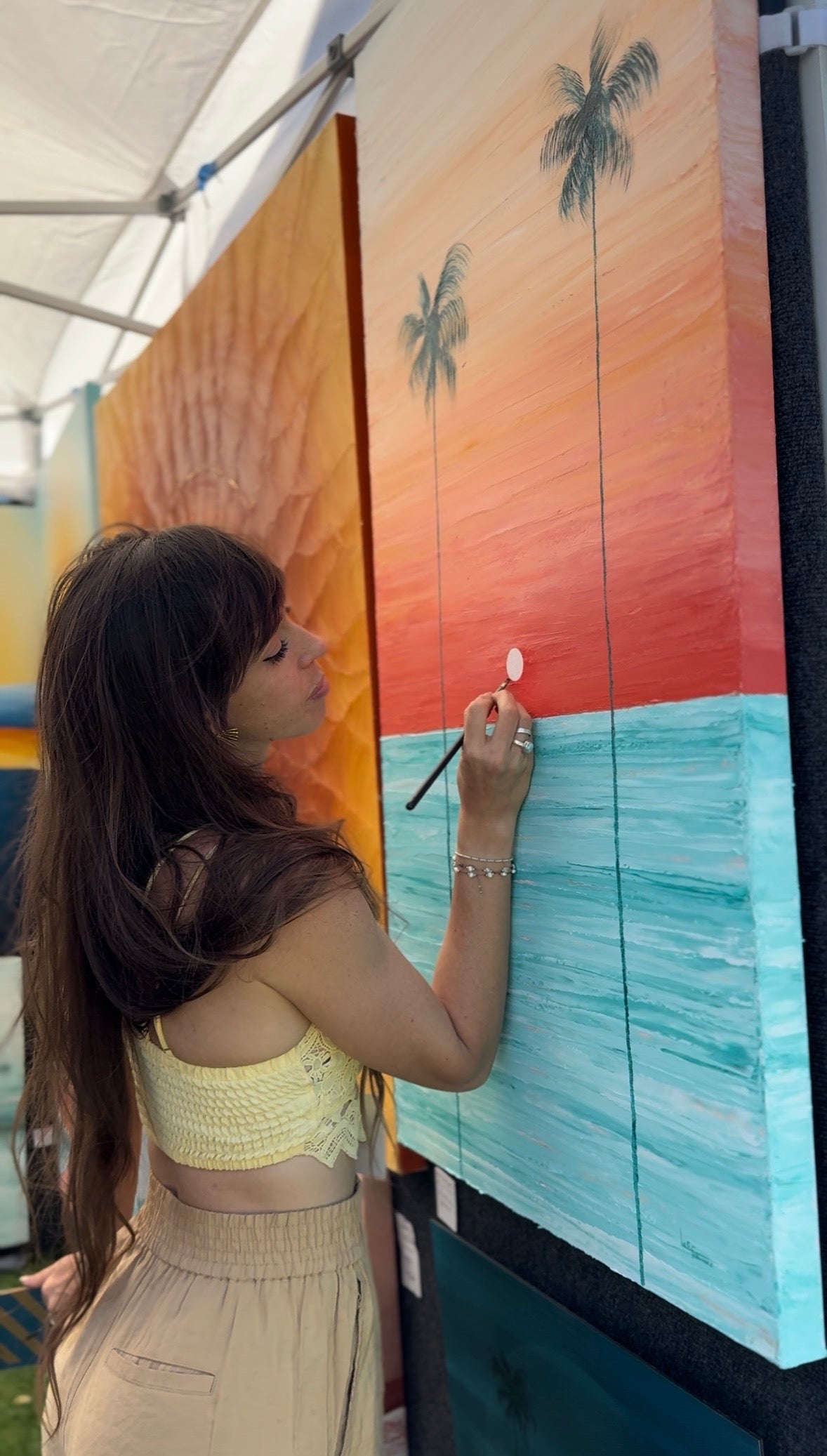 Barefoot - Original Oil Painting 24x48 inches