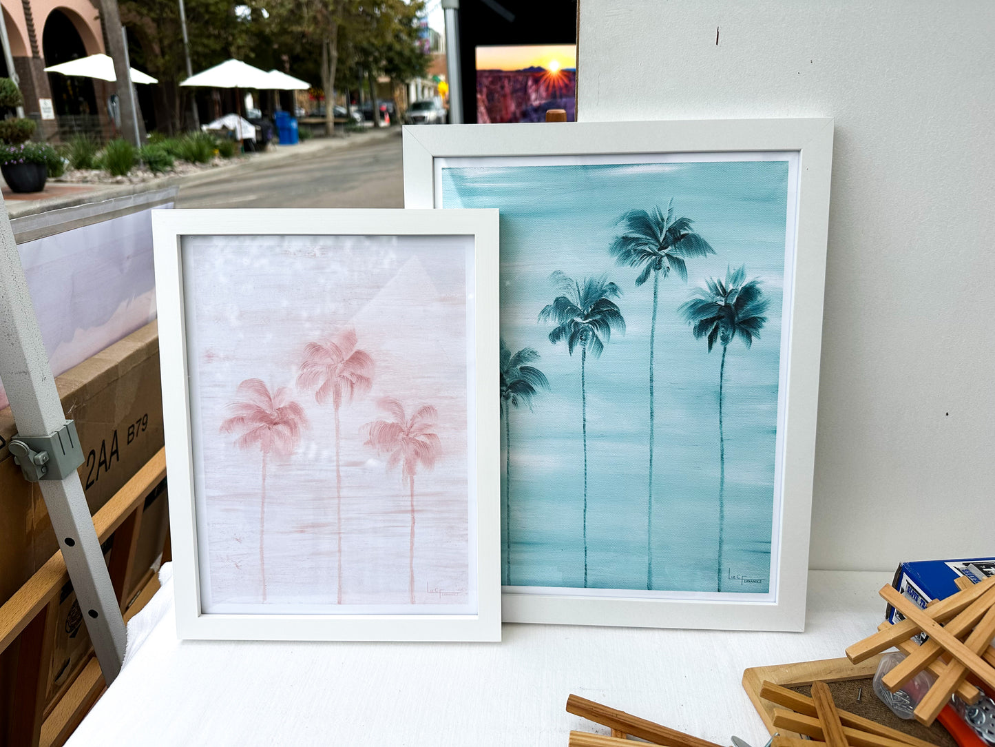Hazy Pink Palms #1 - CANVAS & PAPER FINE ART PRINTS