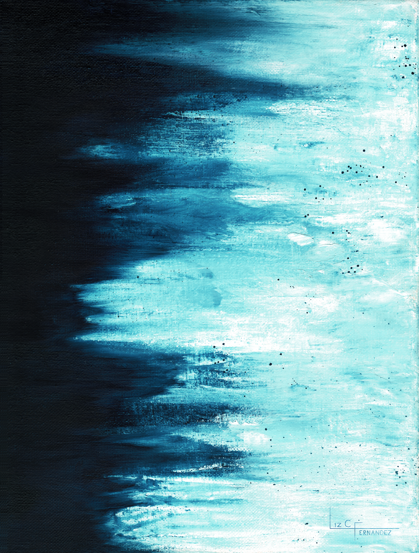 Bioluminescence - Original Oil Painting, 9x12 inches Study