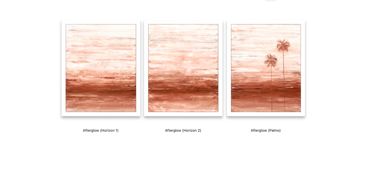 Afterglow Triptych- CANVAS & PAPER FINE ART PRINTS